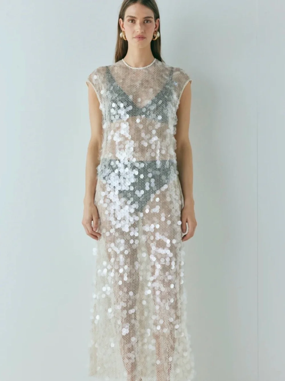 NWT VRG GRL Astrid Sequin Maxi Dress - Picture 4 of 6